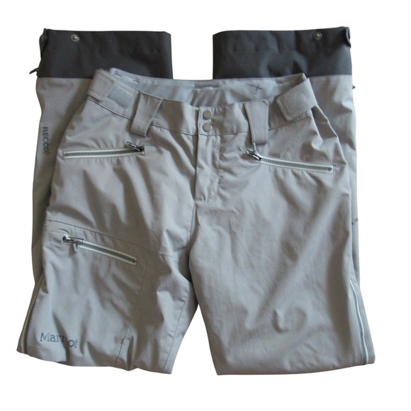 Marmot Gray Refuge Snow Pants Ski Snowboard Small Recco Insulated Zip Pockets - Picture 5 of 14